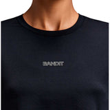 Playera Bandit Micromesh Cropped Black Mujer