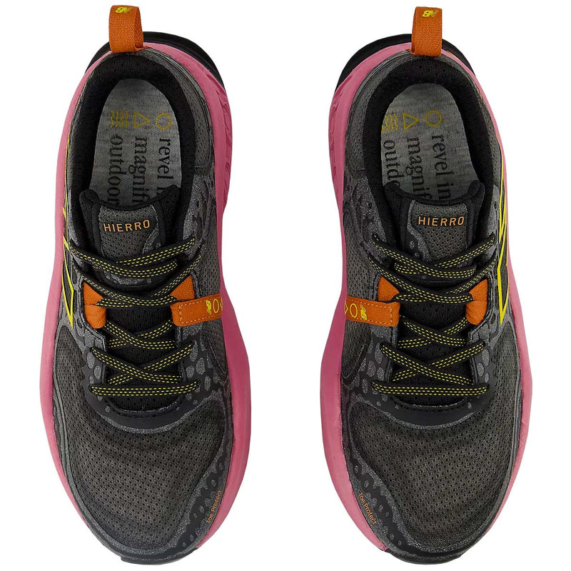 Tenis New Balance HIERRO V8 Trail Running Negro Rosa Mujer