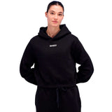 Hoodie Bandit Stitch Logo Cropped Black Mujer
