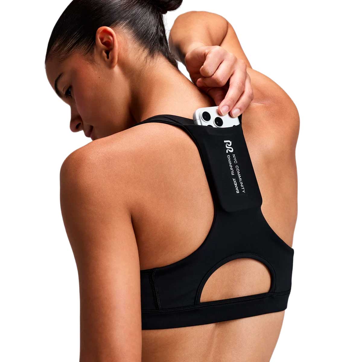 Run Bra Bandit Stamina™ Scoop Neck Black Mujer