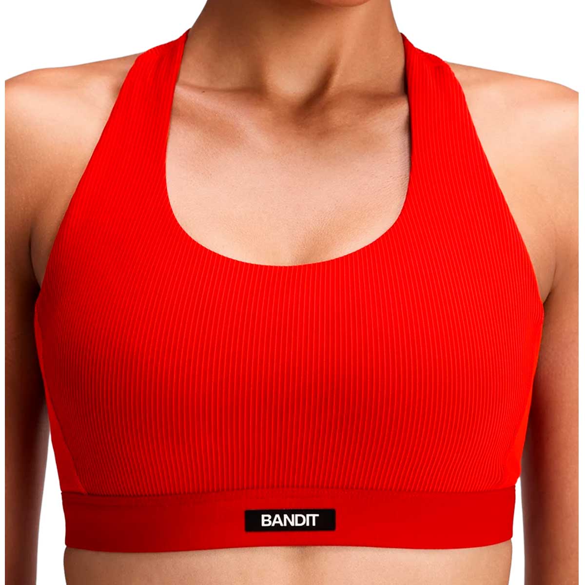 Top Deportivo Bandit Striped Cadence Square Oxide Red Mujer
