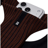 Top Deportivo Bandit Striped Cadence™ Longline Cacao Black Mujer