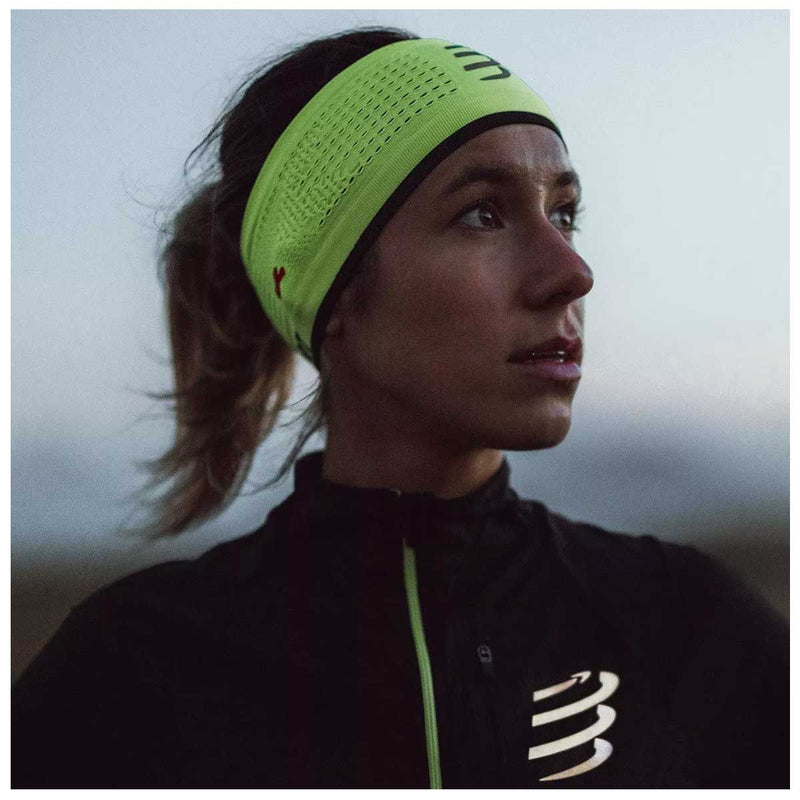 Banda Deportiva Compressport Headband On/Off Flash Fluo Yellow