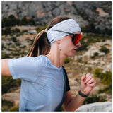 Banda Deportiva Compressport Headband On/Off Blanco negro