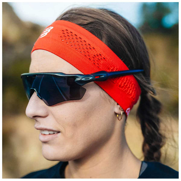 Banda Compressport Thin Headband On/Off Red White