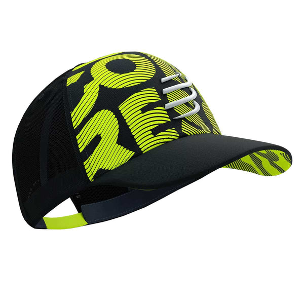 Gorra Compressport TRUCKER CAP Black Fluo Yellow