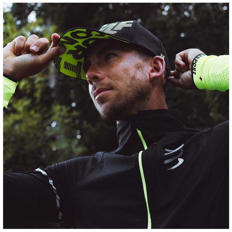 Gorra Compressport TRUCKER CAP Black Fluo Yellow