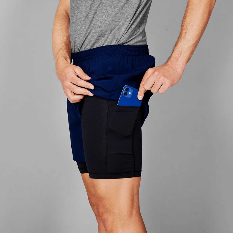 Short Deportivo Saysky 2 in 1 Pace 5 Pulgadas Navy Hombre