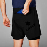 Short Deportivo Saysky 2 in 1 Pace 5 Pulgadas Negro Hombre