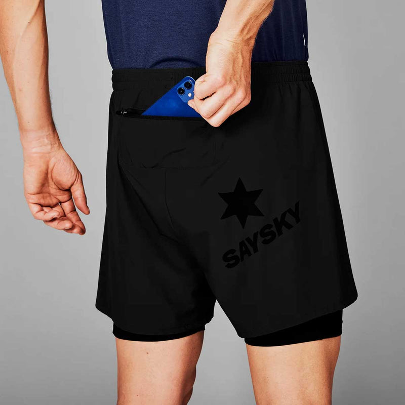 Short Deportivo Saysky 2 in 1 Pace 5 Pulgadas Negro Hombre