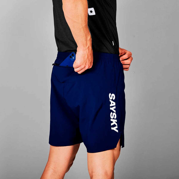 Short Deportivo Saysky Pace Shorts 6'' Azul Marino Hombre