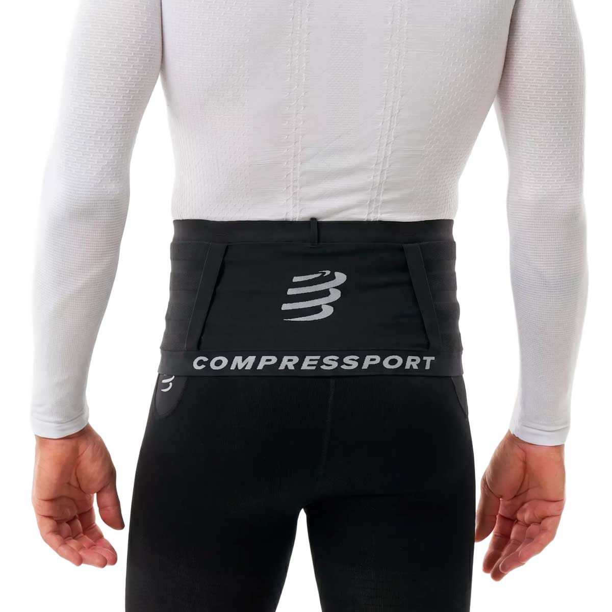 Cinturón de Running Compressport Free Belt Pro 2.0 Black White