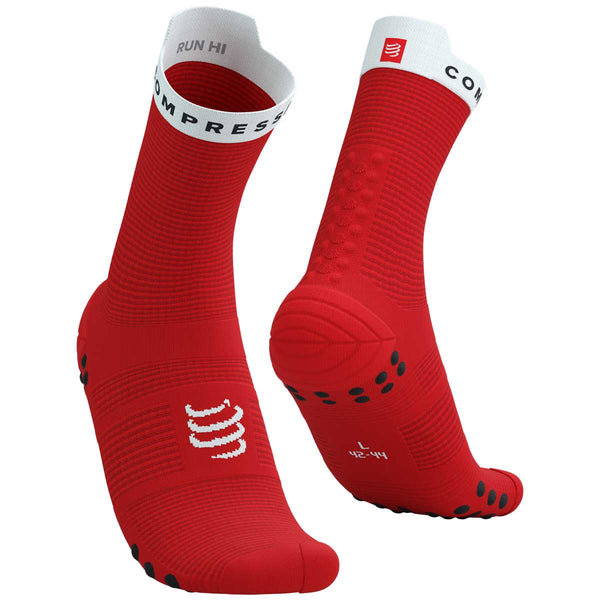 Calceta Compressport PRO RACING SOCKS V4 Run High Red White