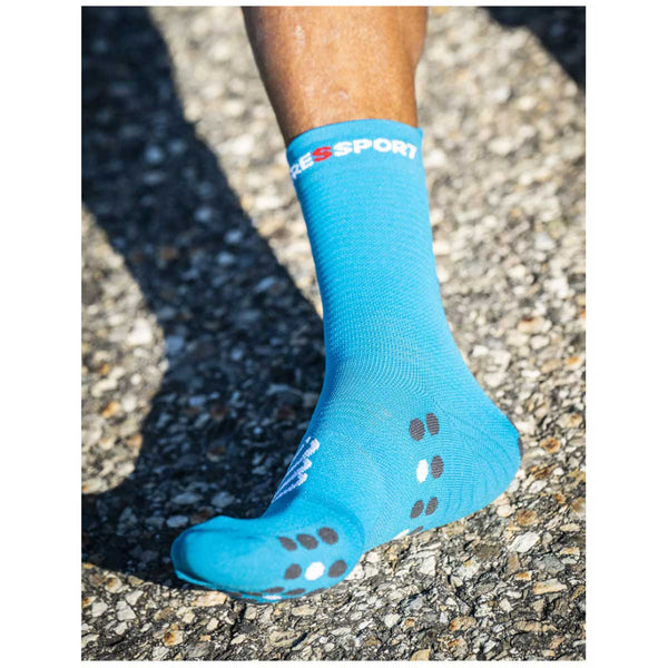 Calceta Compressport PRO RACING SOCKS V4.0 Run High Mosaic Blue
