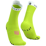 Calceta Compressport PRO RACING SOCKS V4 Run High Safe Yellow