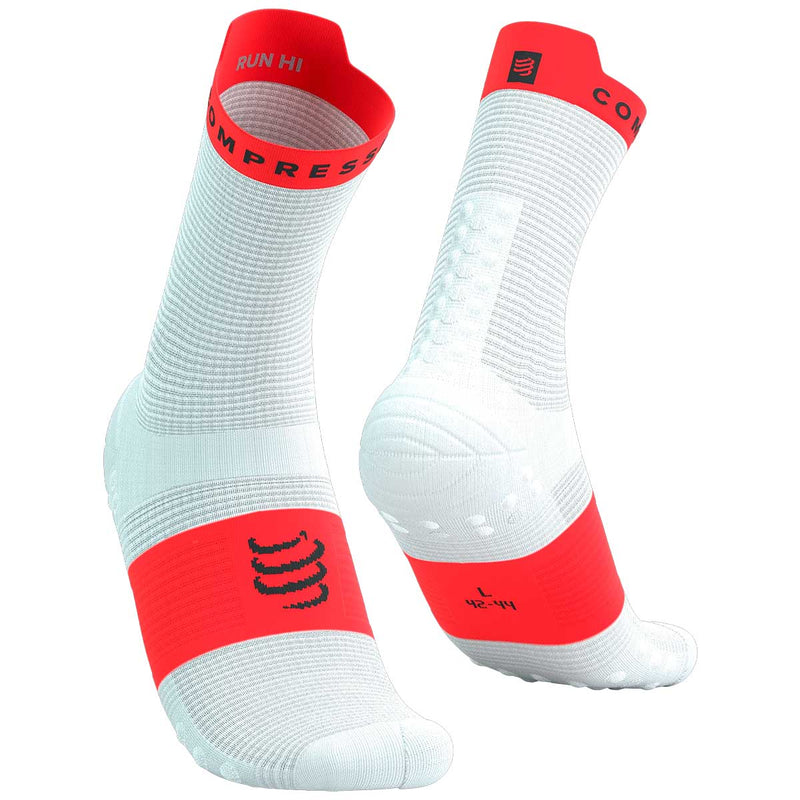 Calceta Compressport Pro Racing Socks V4.0 Run High White Red