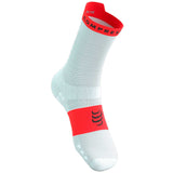 Calceta Compressport Pro Racing Socks V4.0 Run High White Red