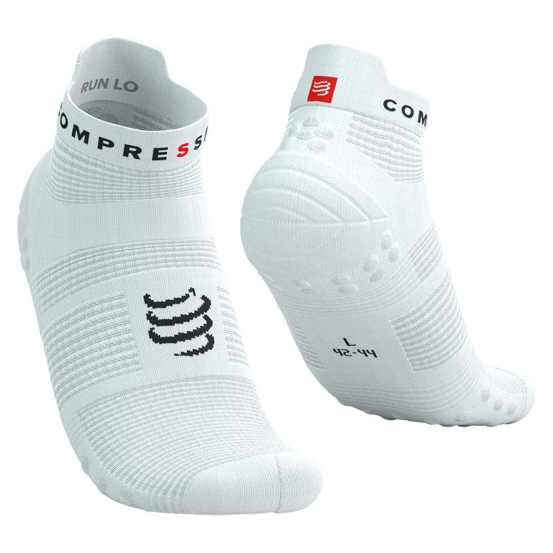 Calceta Compressport PRO RACING SOCKS V4L Run Low White