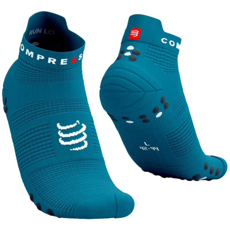 Calceta Compressport PRO RACING SOCKS V4L Run Low Mosaic Blue