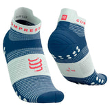 Calceta Compressport Pro Racing Socks V4.0 Run Low Blues Sugar