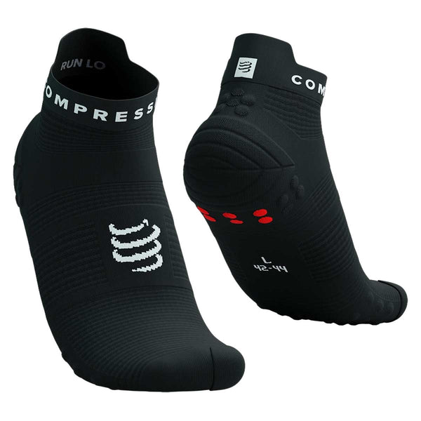 Calceta Compressport Pro Racing Socks V4.0 Run Low Black White