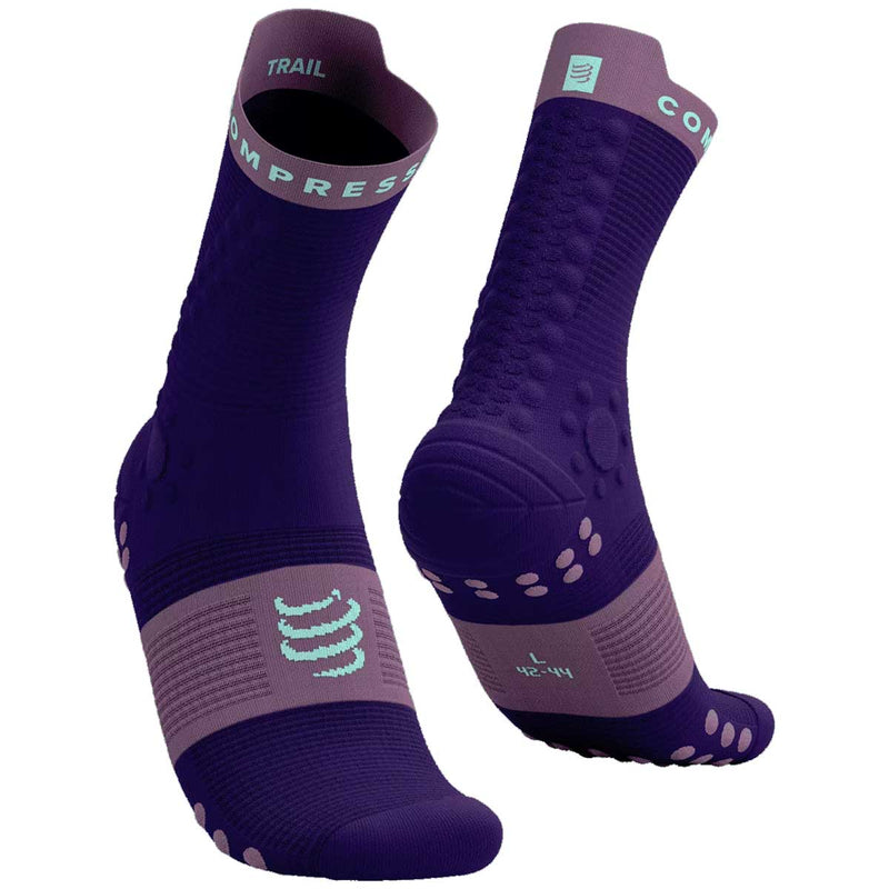 Calceta Compressport Pro Racing Socks v4.0 Trail Purple