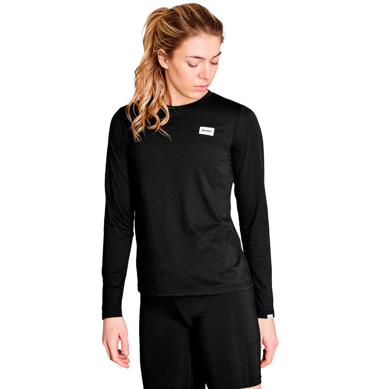 Playera Deportiva Saysky Clean Motion Long Sleeve Negro Mujer