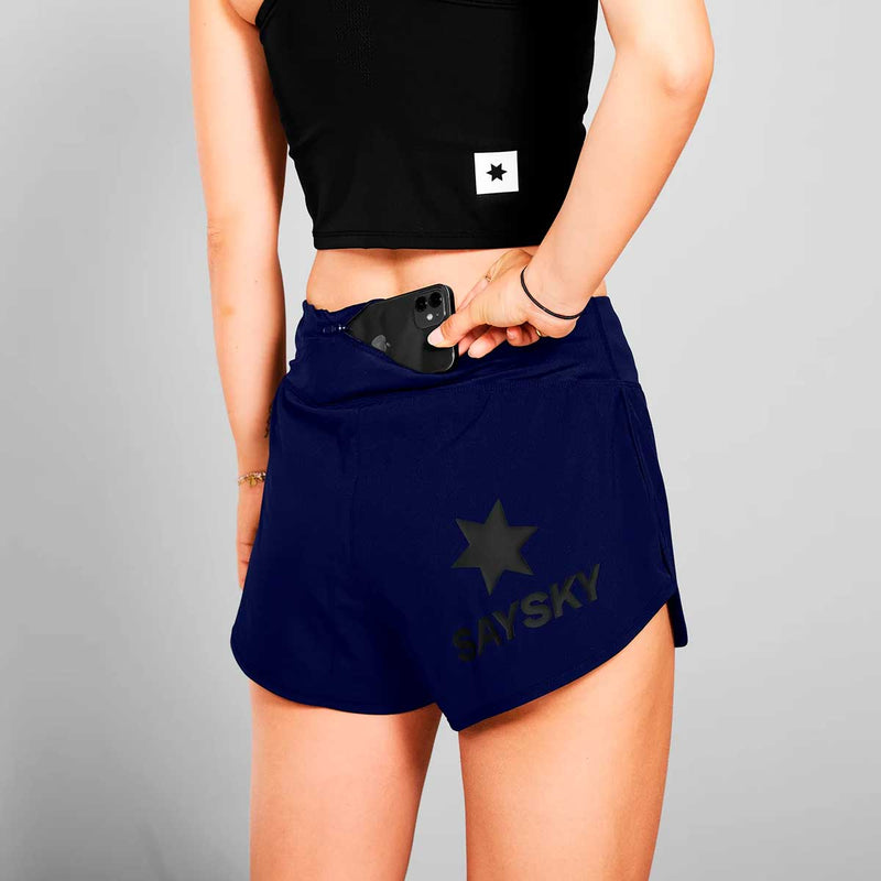 Short Deportivo Saysky 2 in 1 Pace Shorts 3'' Azul Marino Mujer