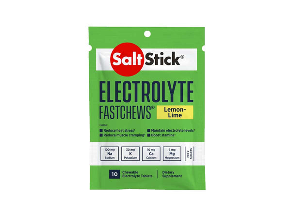 SaltStick Fastchews 10 tabletas sales Minerales electrolítos sabor Lemon Lime