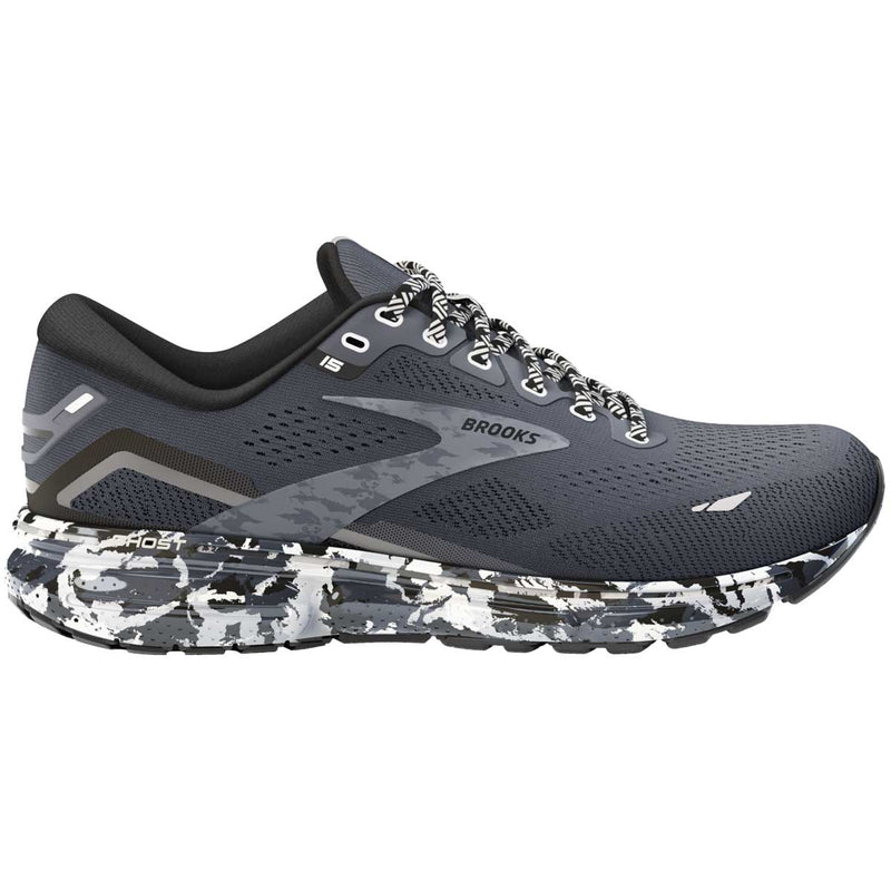 Tenis Brooks Running GHOST 15 Gris Negro Hombre