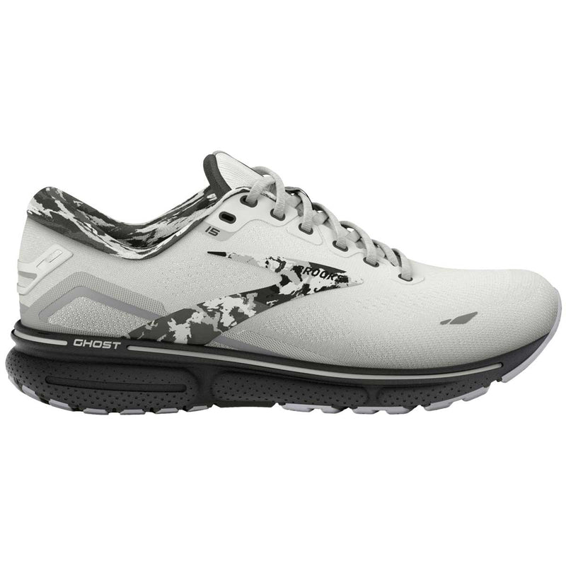 Tenis Brooks Running GHOST 15 Blanco Negro Hombre