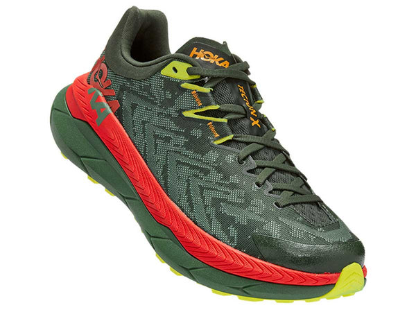 Tenis Hoka Trail Running TECTON X Verde Hombre