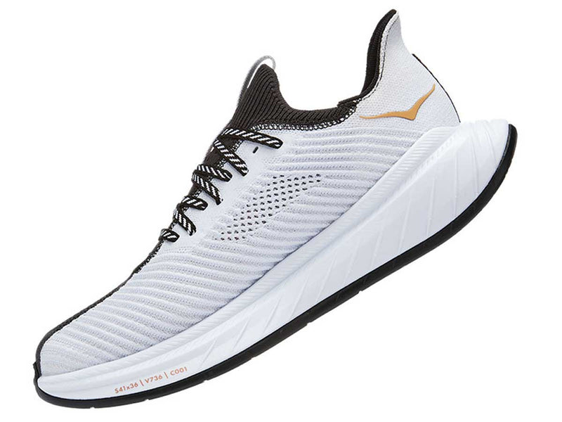 Tenis Hoka Running CARBON X 3 Negro Blanco Mujer