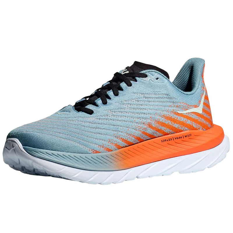 Tenis Hoka Running MACH 5 Gris Naranja Hombre