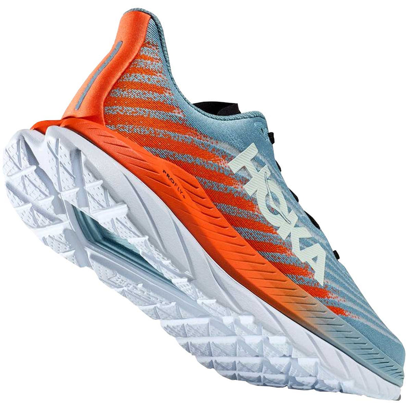 Tenis Hoka Running MACH 5 Gris Naranja Hombre