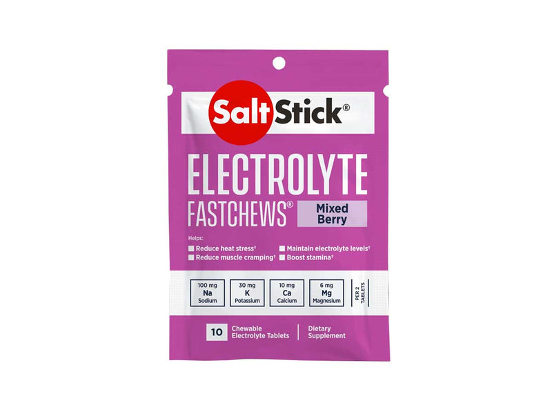 SaltStick Fastchews 10 tabletas sales Minerales electrolítos sabor Miexd Berry