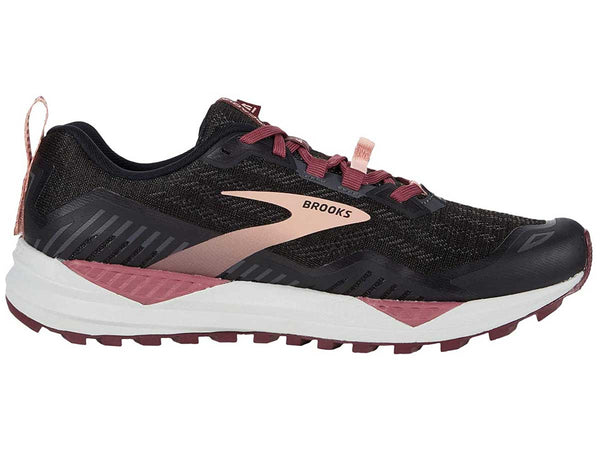 Tenis Trail Running Brooks Cascadia 15 Negro Coral Mujer