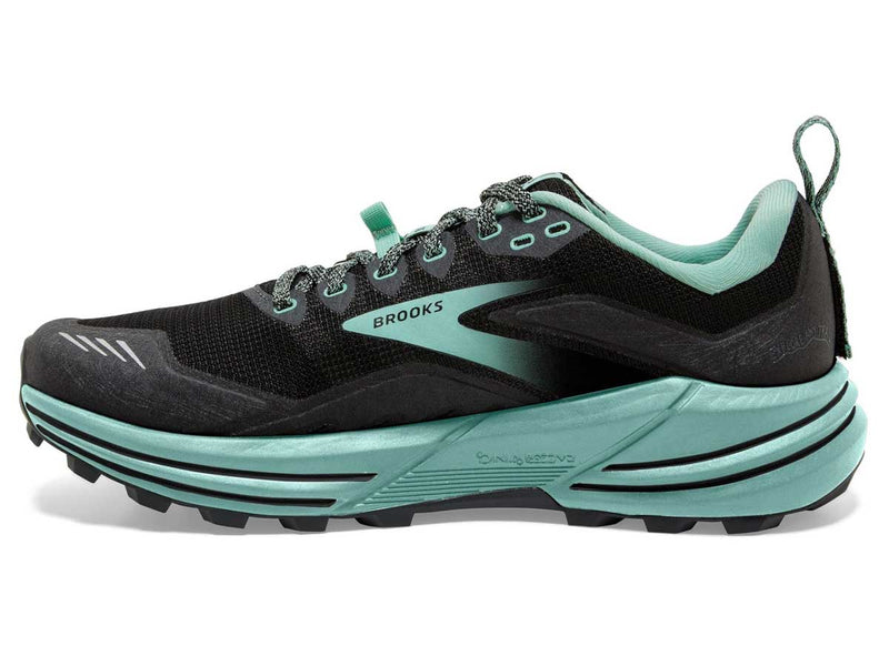 Tenis Trail Running Brooks Cascadia 16 Negro/Menta Mujer