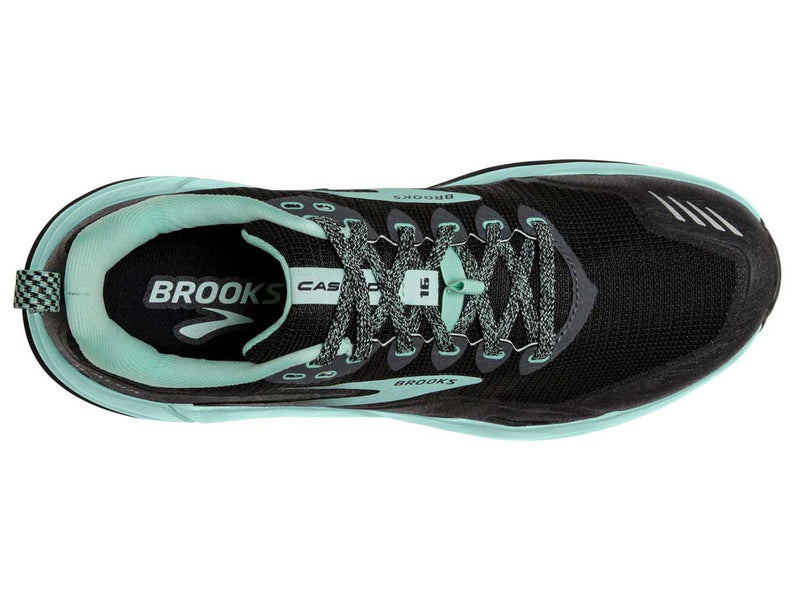 Tenis Trail Running Brooks Cascadia 16 Negro/Menta Mujer