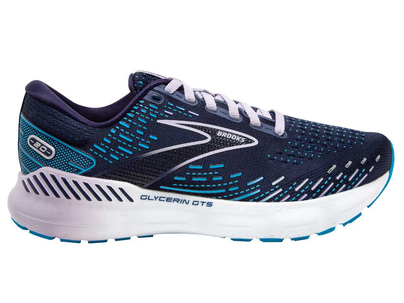 Tenis Running Brooks GLYCERIN GTS 20 Azul Mujer
