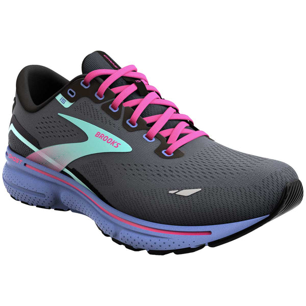 Tenis Brooks Running GHOST 15 Negro Aqua Mujer