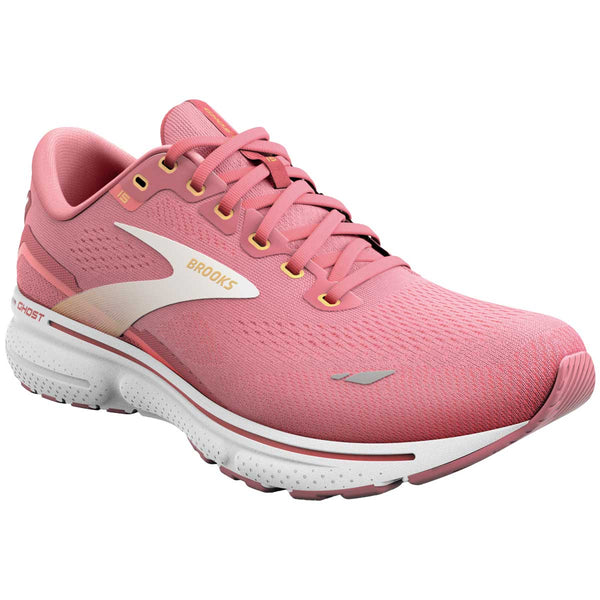 Tenis Brooks Running GHOST 15 Rosa Blanco Mujer