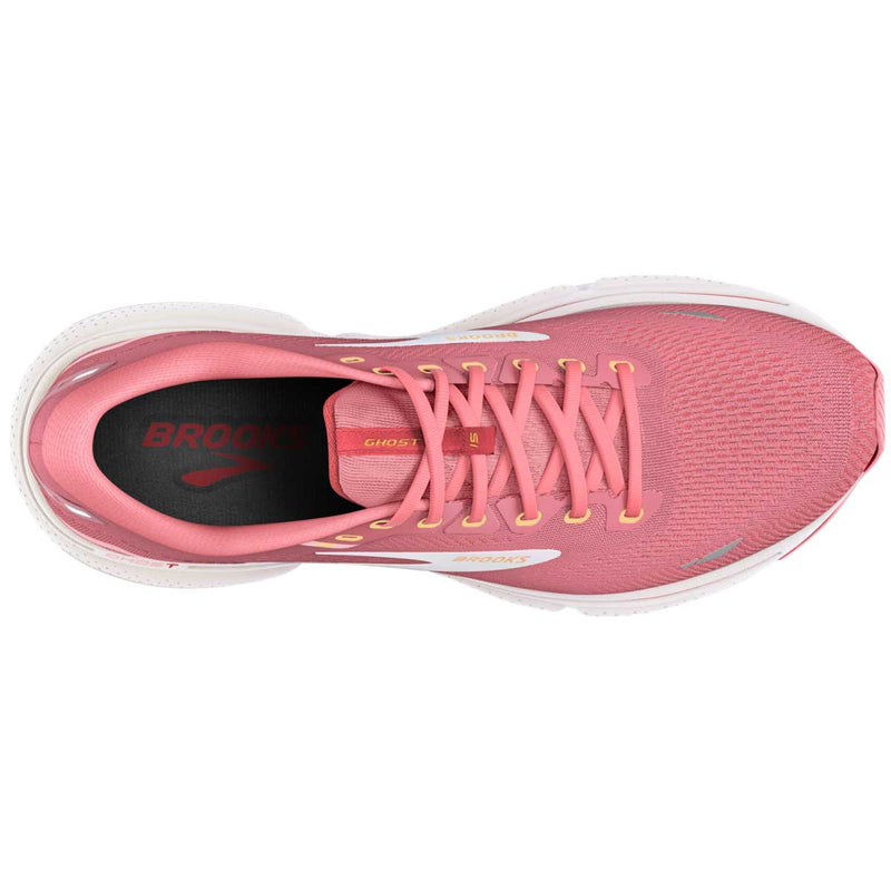 Tenis Brooks Running GHOST 15 Rosa Blanco Mujer
