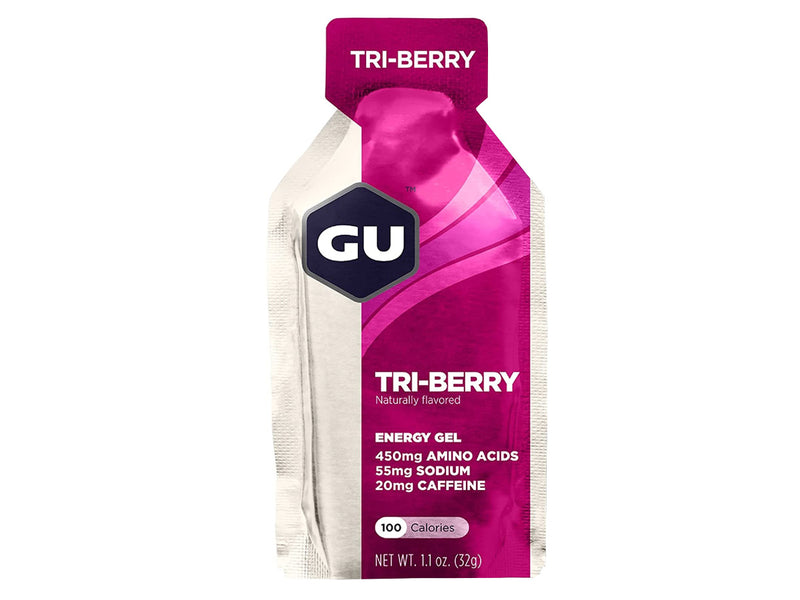 Gel Gu Energy sabor Tri-Berry con cafeína