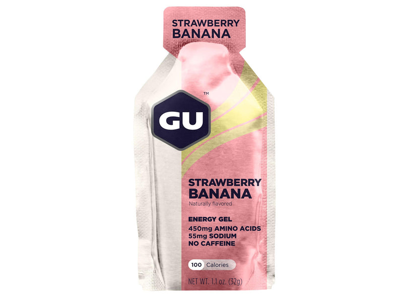 Gel Gu Energy sabor fresa platano sin cafeína