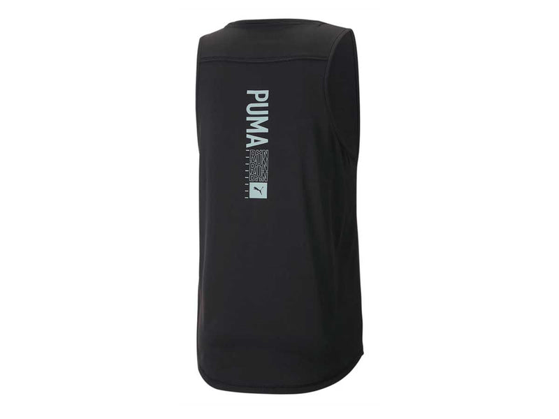 Playera Deportiva Puma RUN LOGO SINGLET Negro Hombre