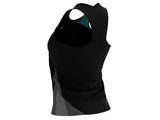 Playera Deportiva Compressport Performance Singlet Negro Dama