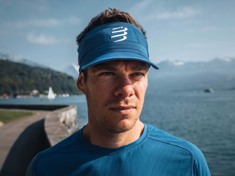 Banda Deportiva Spiderweb Headband On/Off Azul