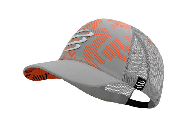 Compressport Gorra Trucker Gris / naranja