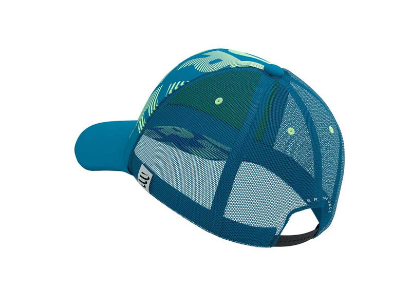 Compressport Gorra Trucker azul verde
